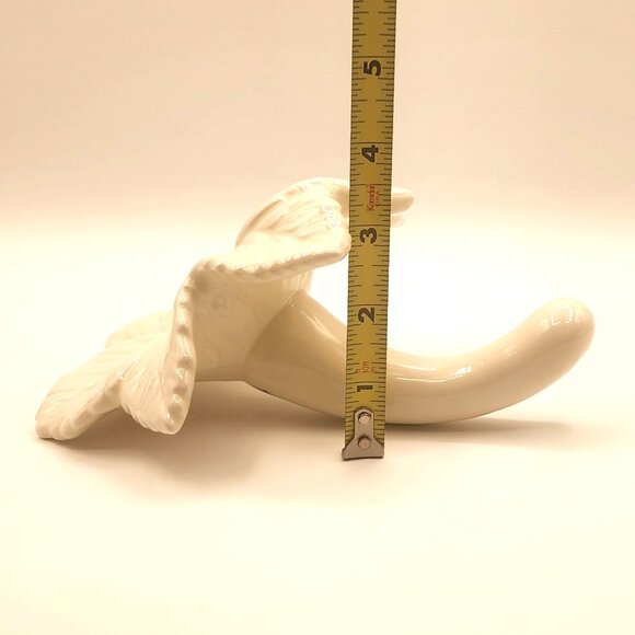 Vtg Epergne Wedding Bouquet Holder White Ceramic Floral Bridal Flower Vase *PICS - Picture 6 of 9